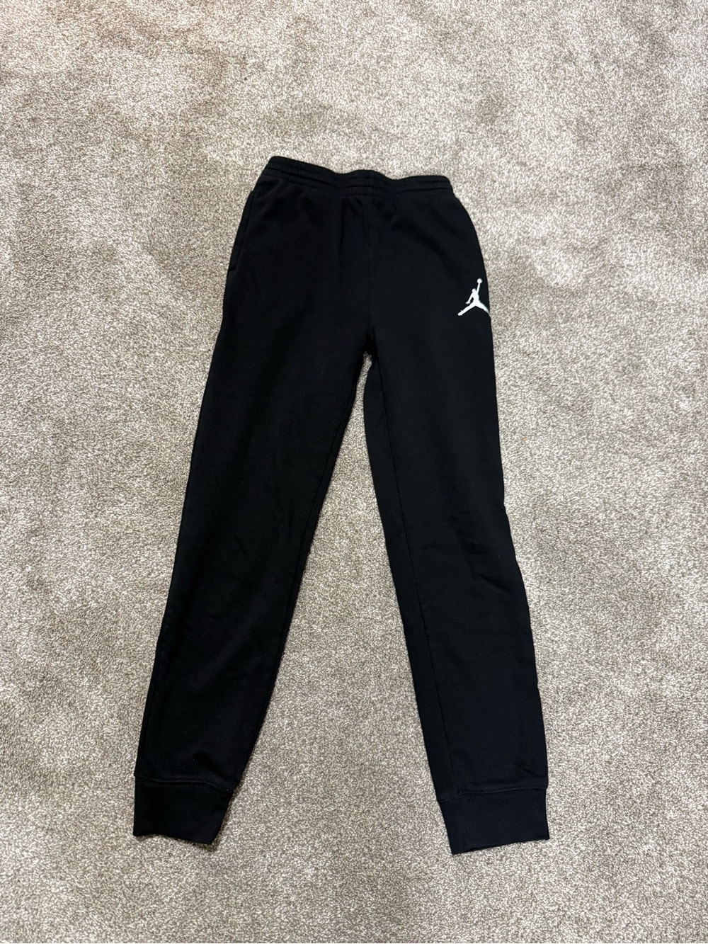 Jordan Black Joggers with White Jumpman Logo